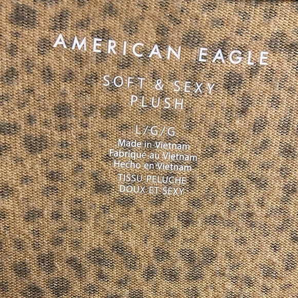 American eagle soft & sexy plush animal print cardigan button front. Large - Picture 4 of 6